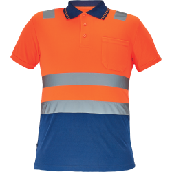 Cadiz Hi-Vis polo shirt Oranje/Marine