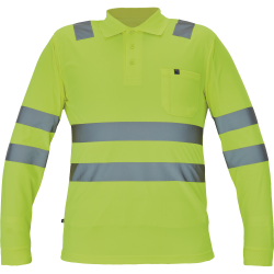 Lugo Hi-Vis poloshirt lan.mouwen Geel