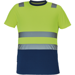 Monzon Hi-Vis t-shirt Geel/Marine