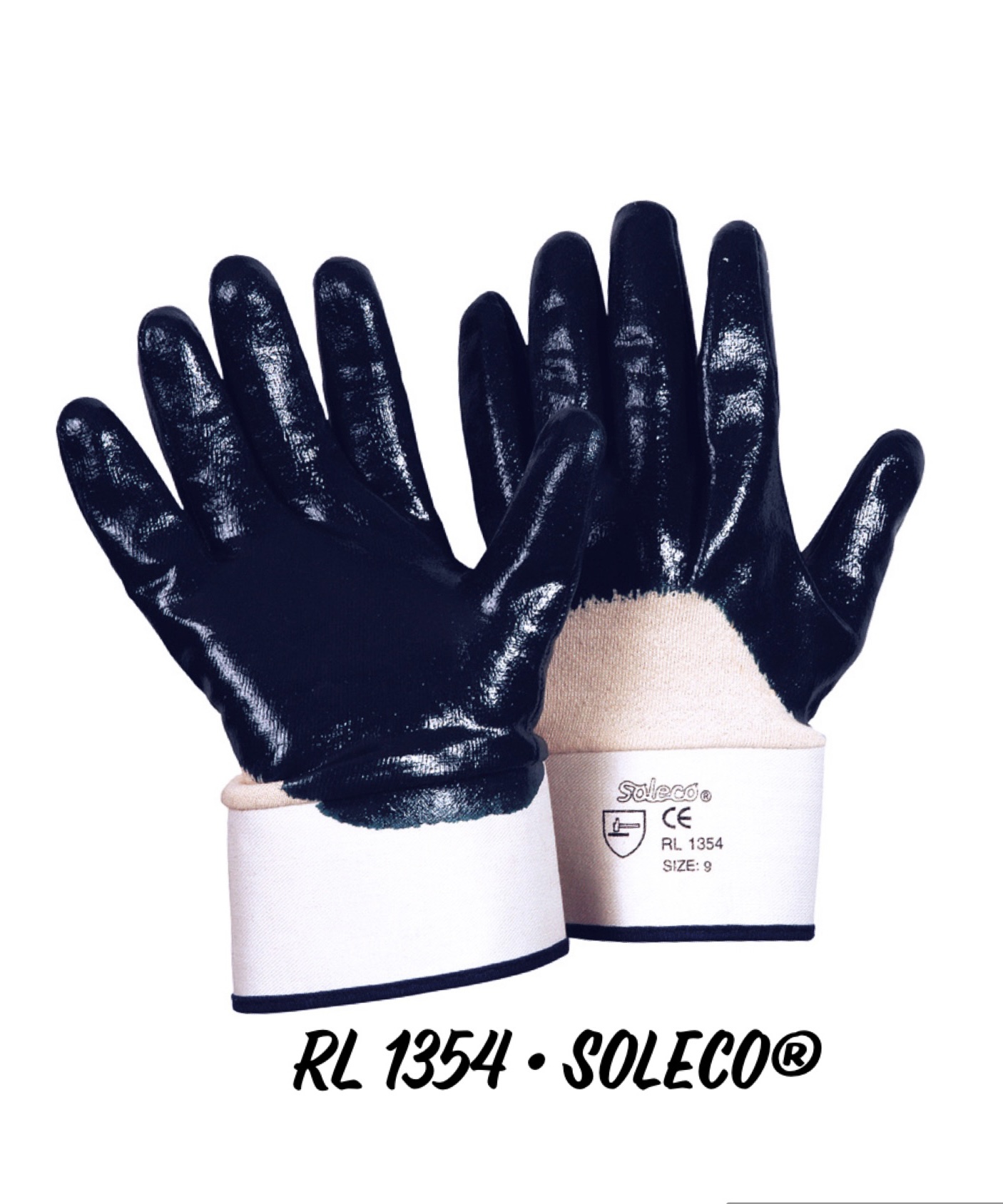 Nitril-Handschoen Blauw met manchet